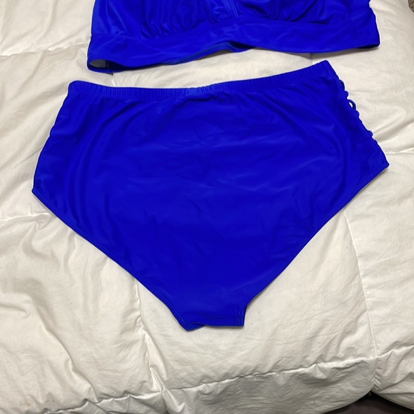 Bright Blue Plus size high waist bikini 👙 18w 20 sexy yet supporting! - Picture 4 of 8
